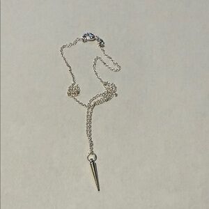 Minimal Silver Spike Necklace for Women